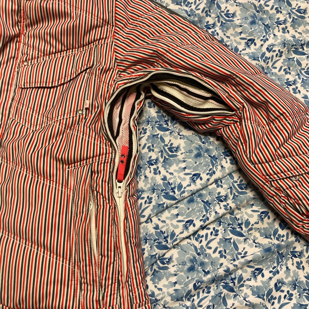 Section division Striped Jacket - Red, White and … - image 5